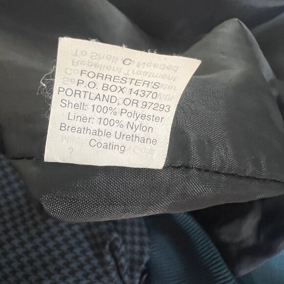 Forrester's Rainshedder Mens XL Blue Black Houndstooth Pullover Quart Zip Golf - Picture 7 of 7